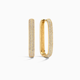 Large Icon Pavé Hoops | Gold 16k