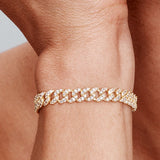 Moissanite Cuban Bracelet | Gold 18k