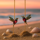 Ophira | Hummingbird Enamel & Zirconia Earrings