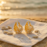 Zahara | Golden Dawn Foam Earrings