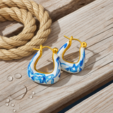 Kaïra | Golden Wave Foam Earrings