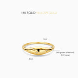 Diamond Dome Ring | Gold 14k