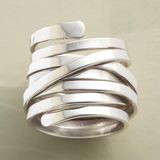 Stelly | Thick Layered Silver Ring
