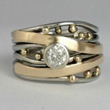 Royal - Vintage Gold Inlaid Zirconia Ring