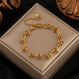 Exclusive 18K Gold Modern Chain Bracelet