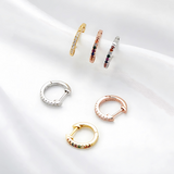 CRYSTAL HOOP EARRINGS