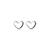LILY HEART STUD EARRINGS