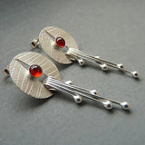 Delihia I Exclusive Red Stone Drop Earrings