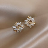 Luxurious White Opal Earrings
