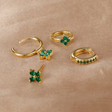 MILA FLOWER HOOP EARRING SET