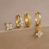 MILA FLOWER HOOP EARRING SET