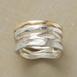 Queenline I Vintage Layered Silver Ring