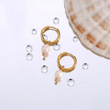 ELISE PEARL HOOP EARRINGS