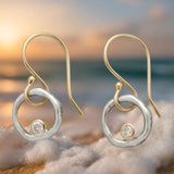 VINTAGE GOLD AND SILVER EARRINGS