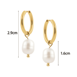 ELISE PEARL HOOP EARRINGS
