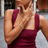 Eliza Gold Crystal Anklet - Gold