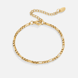 Eliza Gold Crystal Anklet - Gold