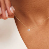 Cléa Moissanite Stone Necklace | Gold 14k