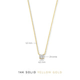 Cléa Moissanite Stone Necklace | Gold 14k