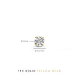Larmes de Lune Stone Stud Earrings | Gold 14k