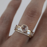 Hopp - Inlaid Crystal Gold Ring Set